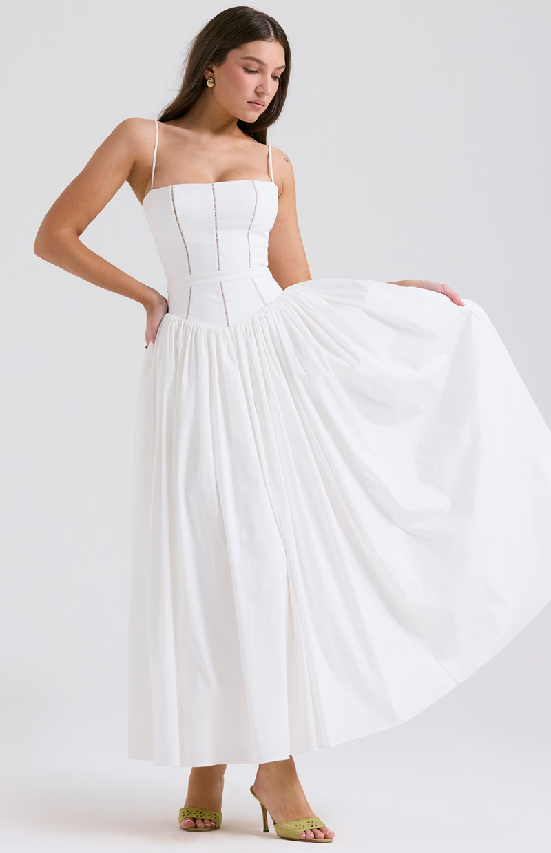 Celestina print cotton midi sundress