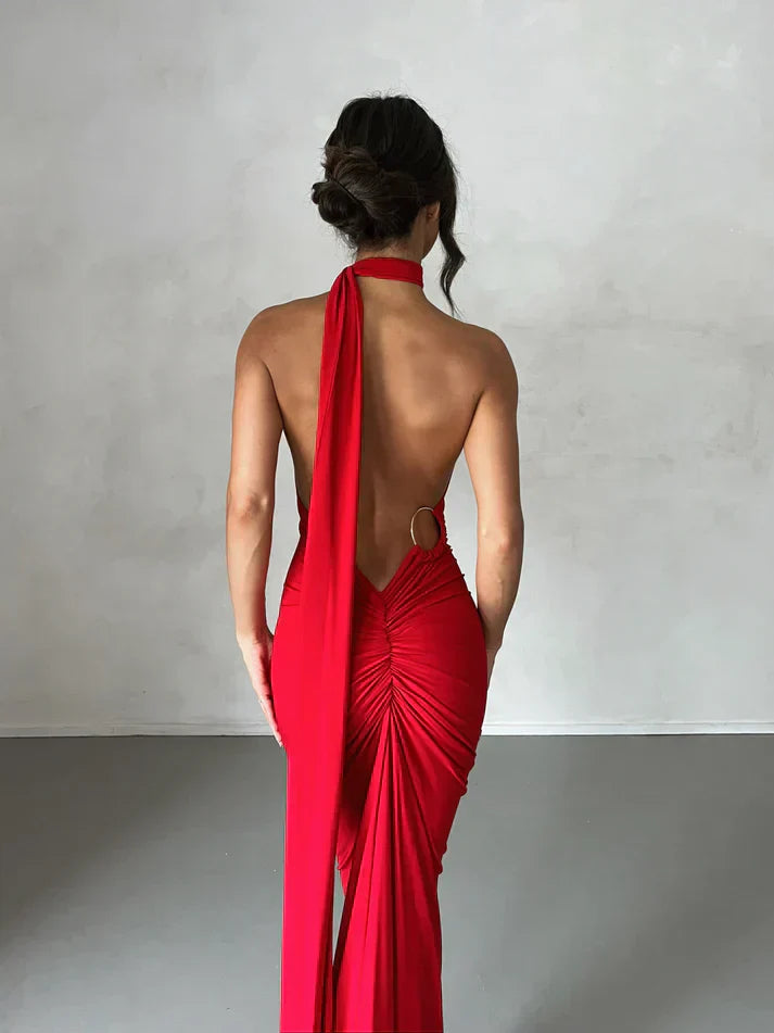 Victoria Maxi Dress - Red